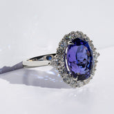 Tanzanite & Diamond Ring - Dracakis Jewellers